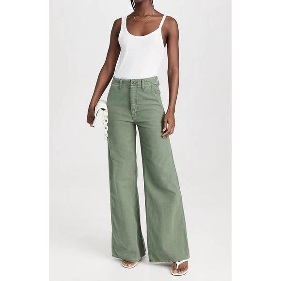 NEW MOTHER women's major sneak roller jeans in roger that - Picture 5 of 5